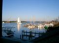 Ocracoke, Captain's Landing Inn, early in the morning view