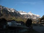 View from Muotathal. On the other side of the valley there was more snow.