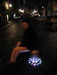 Marek sitting on a UFO